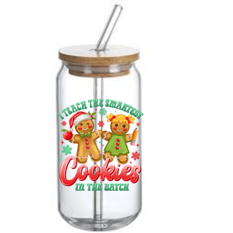 Glass Can Tumbler (Cookies)