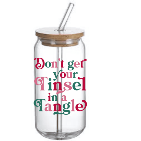 Glass Can Tumbler (Finsel in a Tangle)