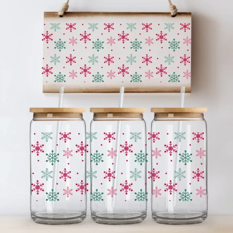 Glass Can Tumblers Christmas 4