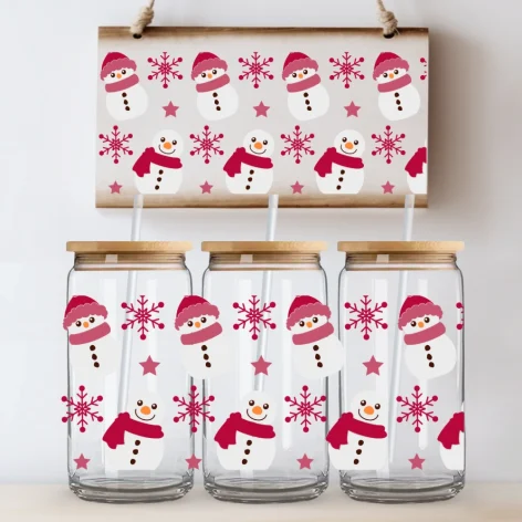 Glass Can Tumblers Christmas 3